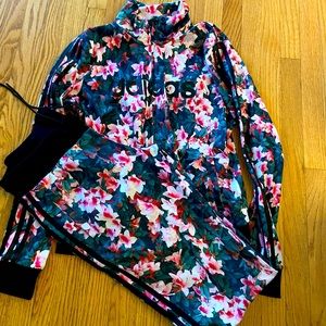 🌺SOLD Adidas Neo 3-Stripe Jacket & Pant Floral/Black 🌺